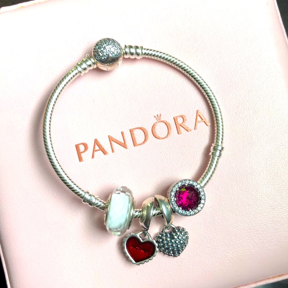 Brand New Pandora Mom& Daughter Bracelet with Charms